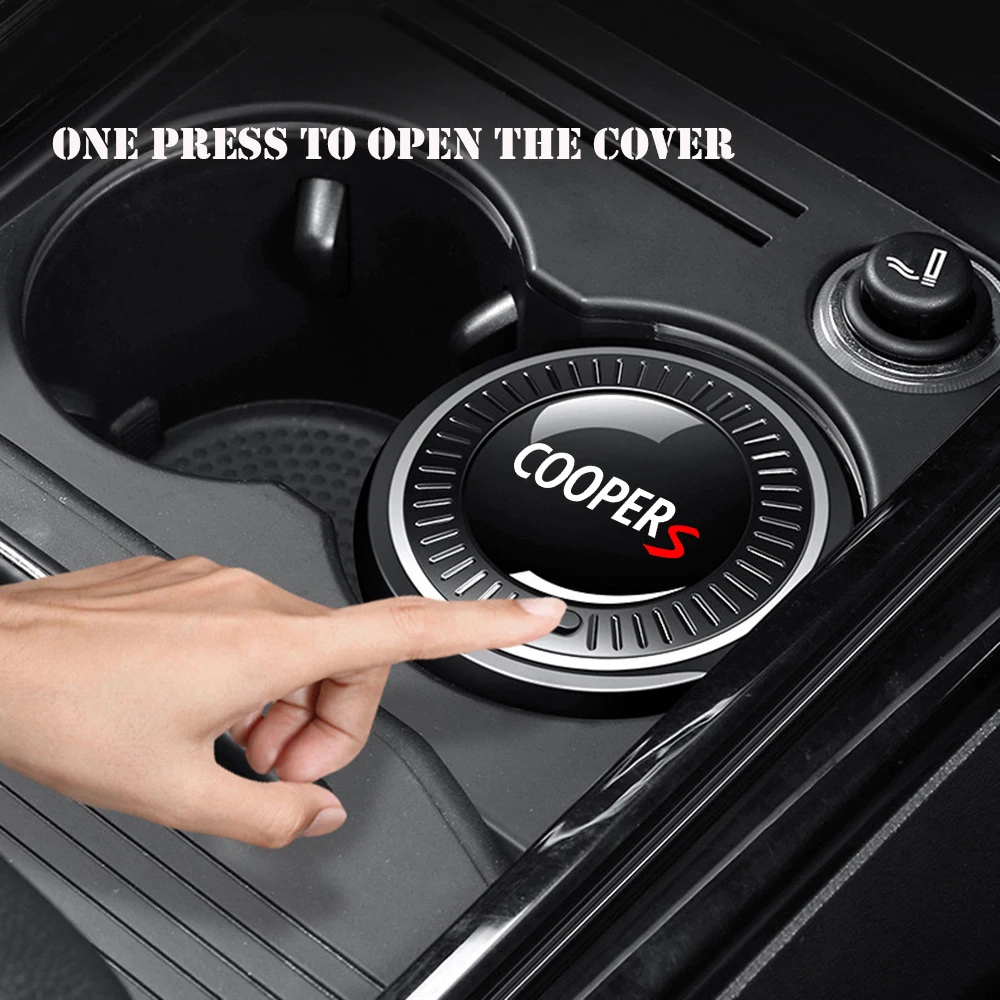 자동차 재떨이 미니 CooperS R55 R56 R57 R58 R59 R60 R61 F54 용 LED 조명 크리 에이 티브와 난연성 차량 재떨이