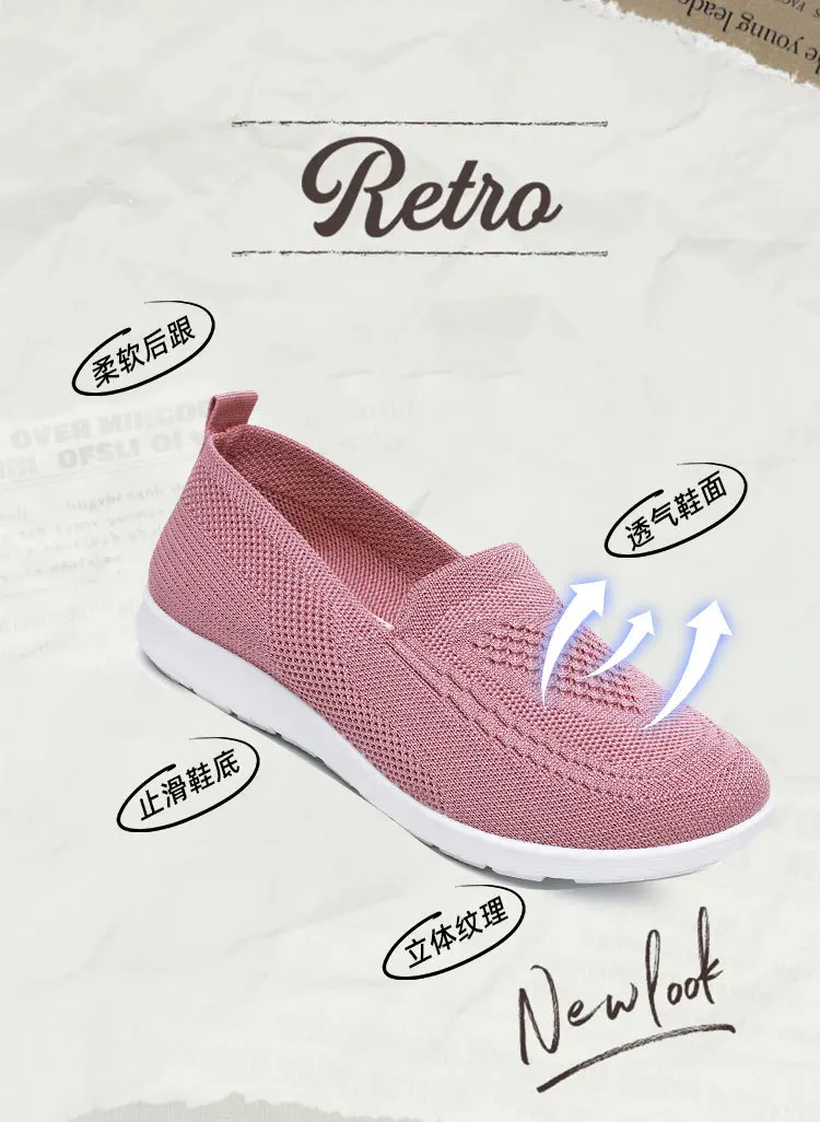 Spring and summer women's shoes, flat bottomed casual, comfortable and breathable, outdoor walking hollow flat shoes loafers