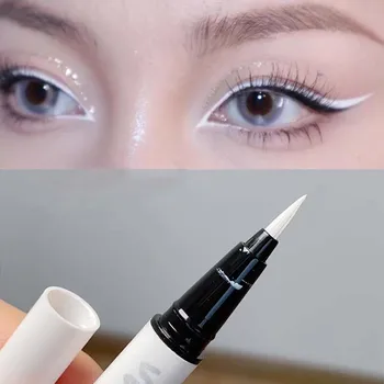 Penna Eyeliner Bianca Impermeabile a Lunga Durata, Matita Eyeliner Liquida per Trucco Occhi, Cosplay e Make-up ad Alta Pigmentazione