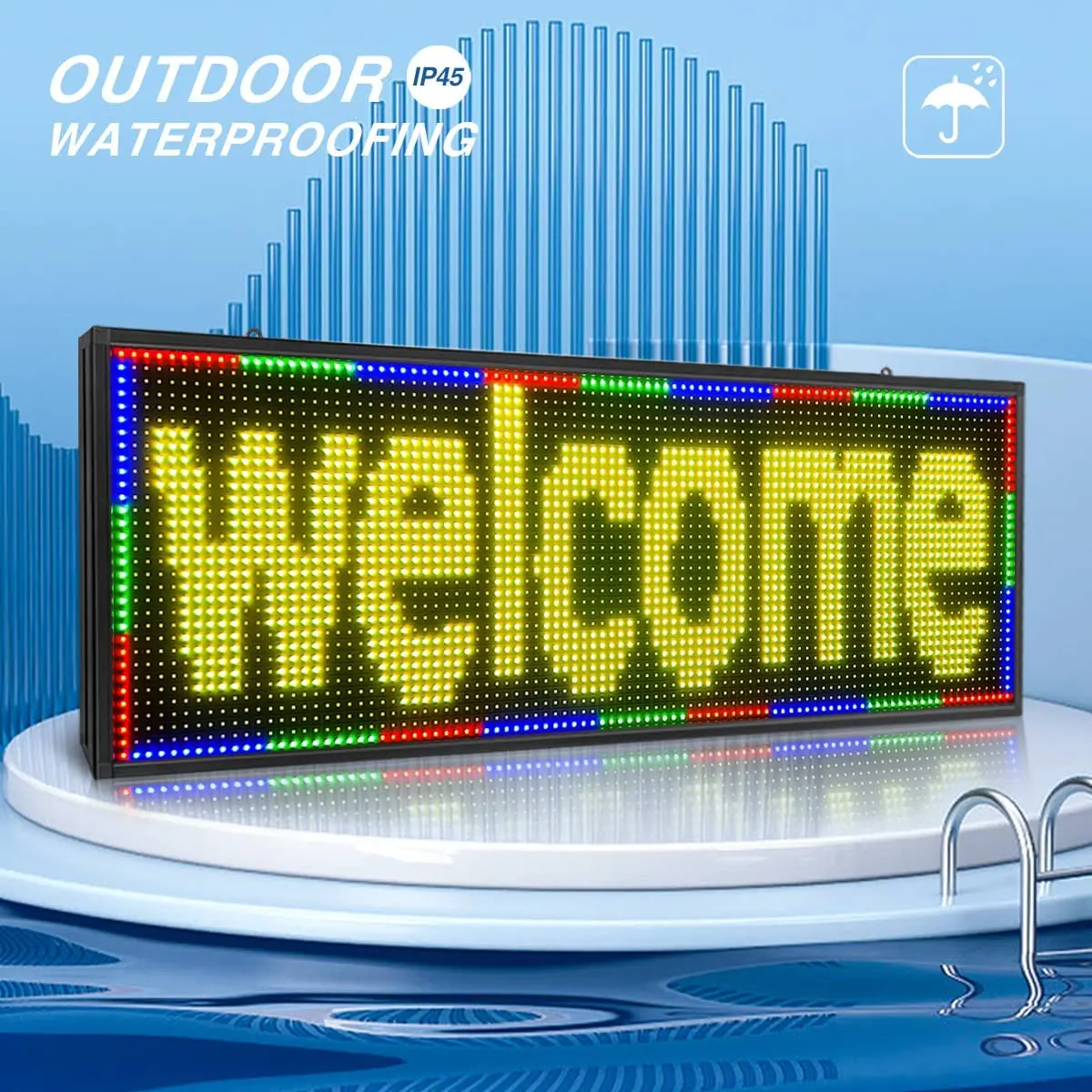 P10rgb Full Color Outdoor Waterproof Led Billboard / Programmable Led