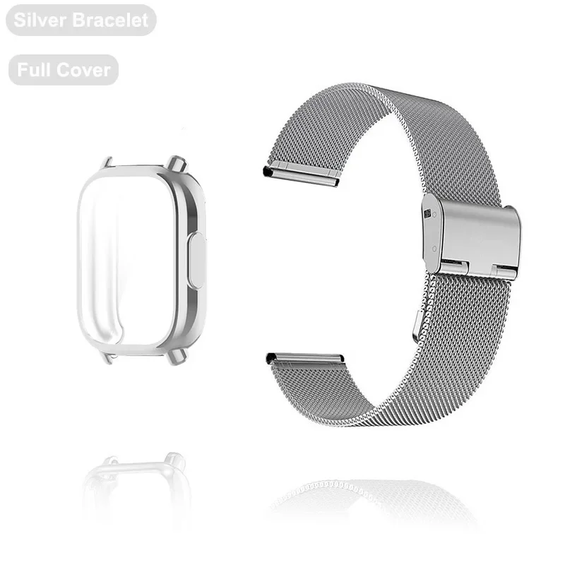 Premium Metal Strap with Case & Screen Protector