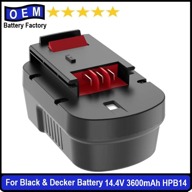 3.6Ah HPB14 Replace for Black and Decker 14.4V Battery Firestorm