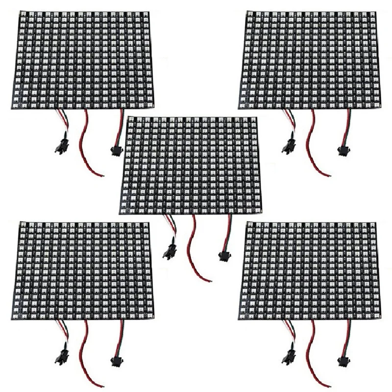 

5 шт. 16X16 SK6812 WS2812B адресная Гибкая фотопанель пикселей экран цифровой пиксельный экран DC5V