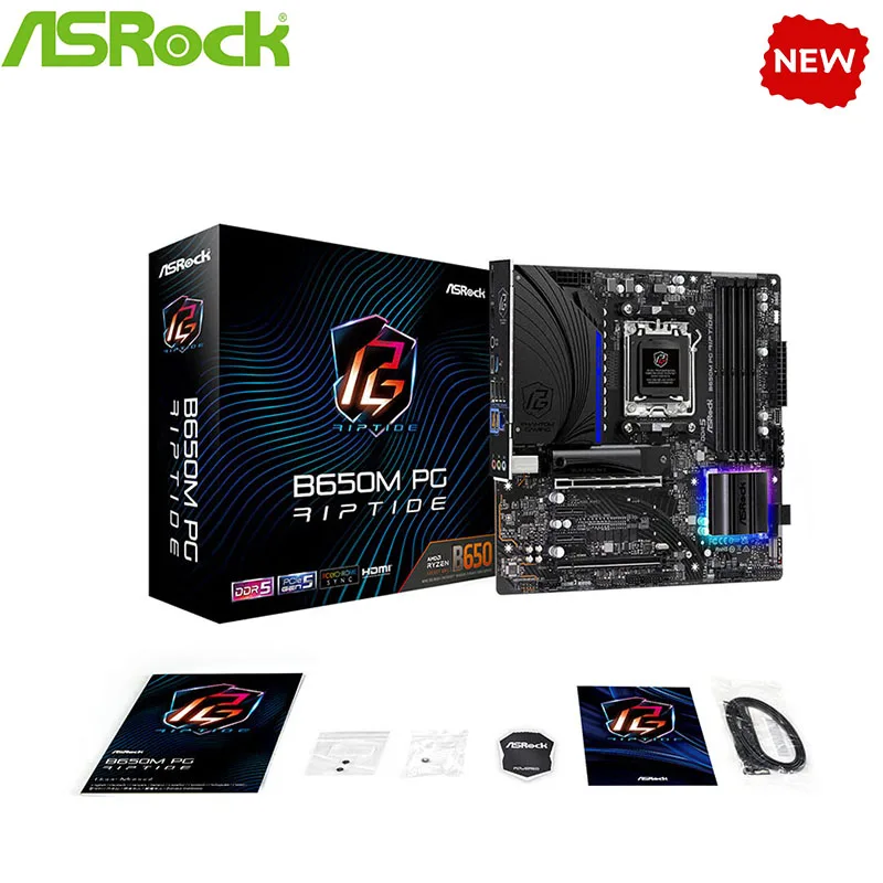 Per Amd B650 Ryzen 7000 Scheda Madre Nuovo Per Asrock B650M Pg Riptide Scheda Madre Socket Am5 Ddr5 Scheda Madre Desktop