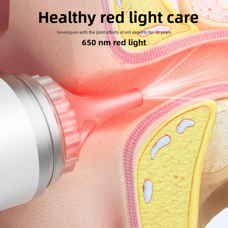 Rechargeable Ear Dryer with Red Light Therapy Air Flow Waterproof for Swimmers Ear Moisture Removal After Swimming Bathing