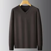 8XL 7XL 6XL 2024 New Autumn Winter High End Business V-Neck Sweater Men Soft Warm Cashmere Pullover Casual Loose Mens Sweaters 4