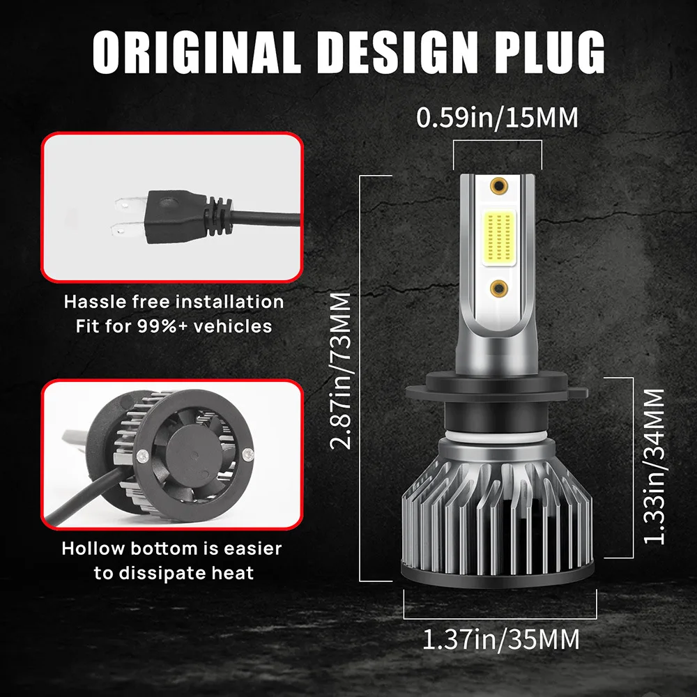 6000K 160W 60000LM H7 H4 H11 9005HB3 9006 HB4 H1 60 Cob Canbus Led Headlight Bulb Car Fog Light Auto 12V ZTZPIE Pure White led car lights,led lights,led bulbs,led headlights,led car headlights,car headlamps,hid headlight bulbs