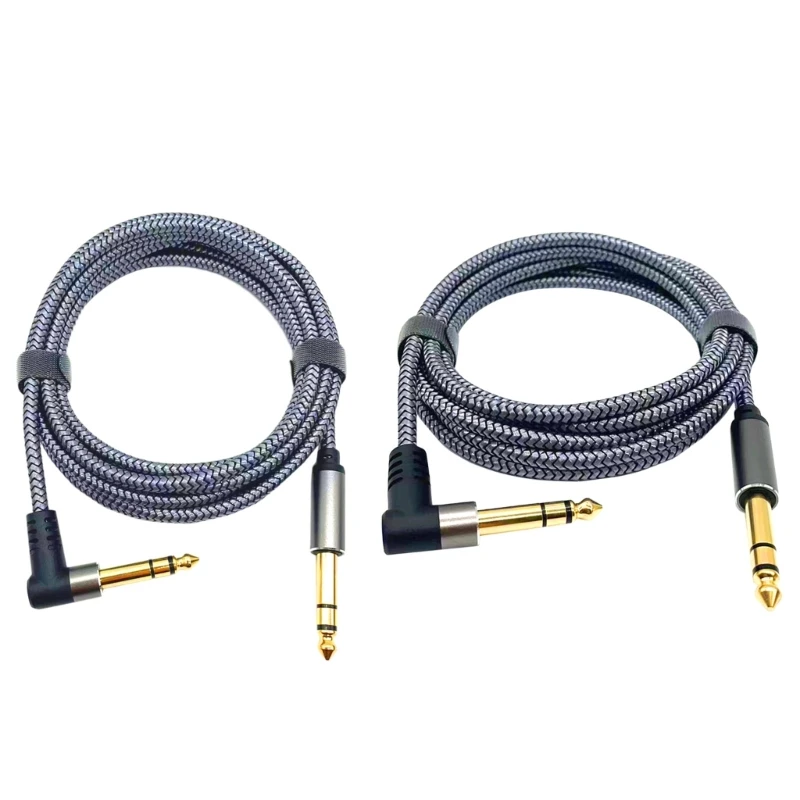 

Y1UC 6.35mm to 6.35mm Guitar Cable, 1m or 2m Professional Copper Wire Amp Cable Jacks Instrument Cable for Electric Guitar