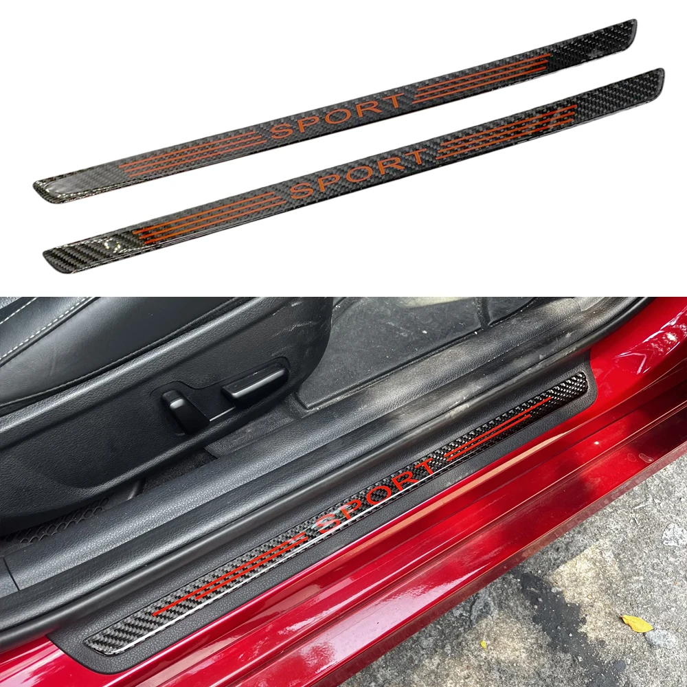 AlwaysH 4 Pieces Door Sill Protection, Universal Auto Car Door Sill Protection, Car Door Sill Protection Car Door Threshold Sticker Anti Dirt Car Door Bars Soft Rubber Pvcredwhite 83933993 - View #7