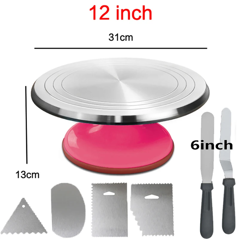 High-quality Cake Turntable Platform Aluminum Alloy Rotating Baking Stand  Decorating Tools Mould Scale Maker Dessert - AliExpress