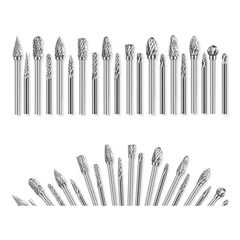 

Promotion! Carbide Burr Set,1/8Inch(3Mm) And 1/4Inch(6Mm) Head Length,For Woodworking,Engraving,Metal Engraving,Drilling,Polishi