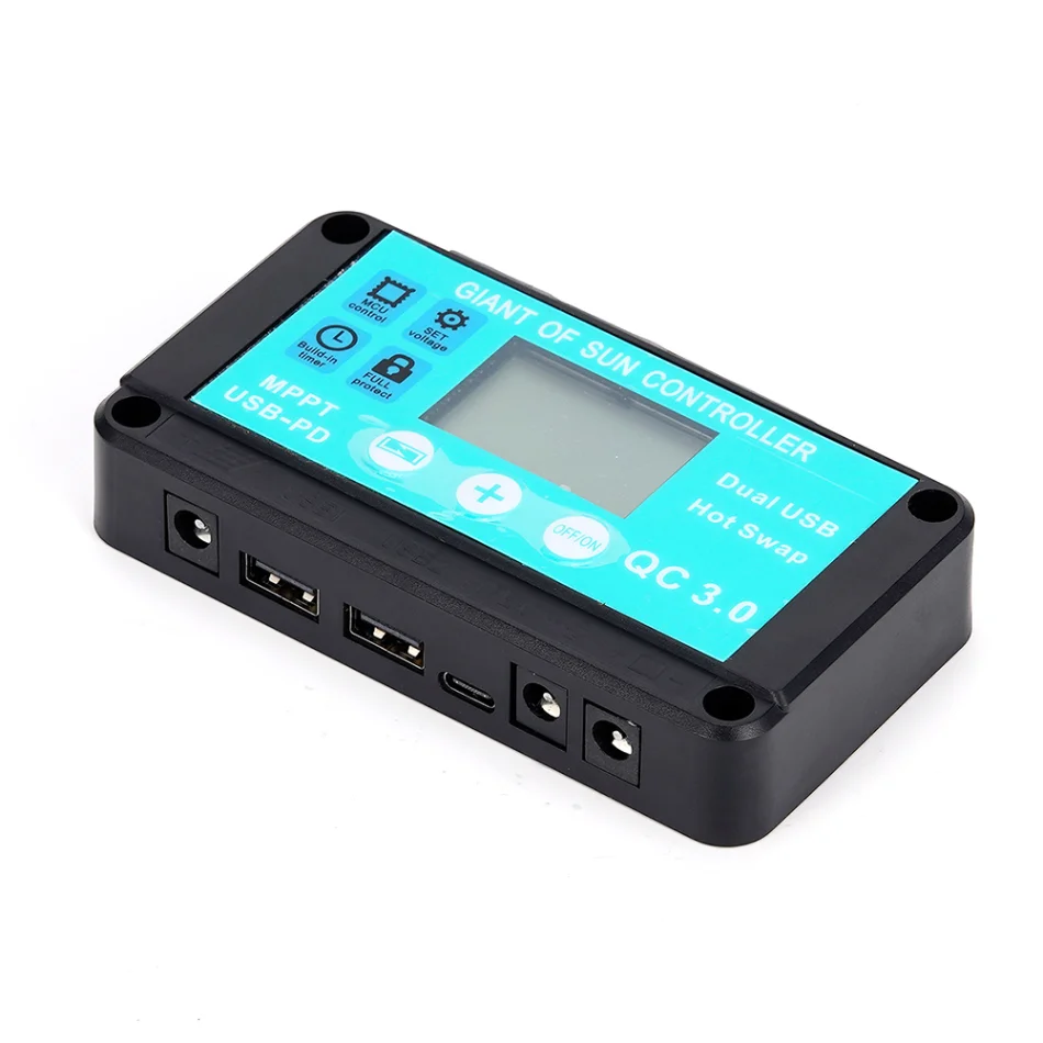 Regulador Solar De Proteção Múltipla, Tela LCD,