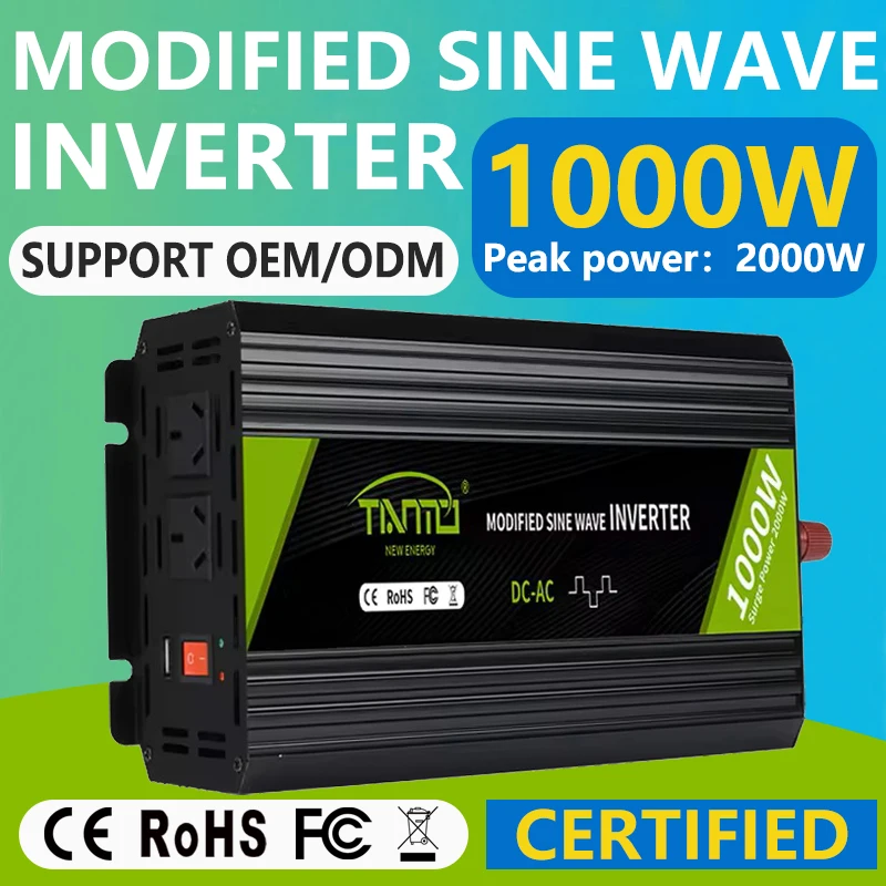 

1000W Full powe Modified Sine Wave Inverter DC12V 24V 48V input to AC100V110V 220V 230V 240V output Car Power Inverter Converter