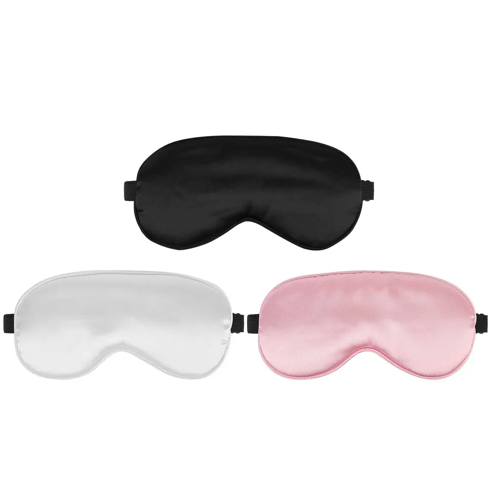 Set of 3 Silk Eye Masks Adjustable Straps