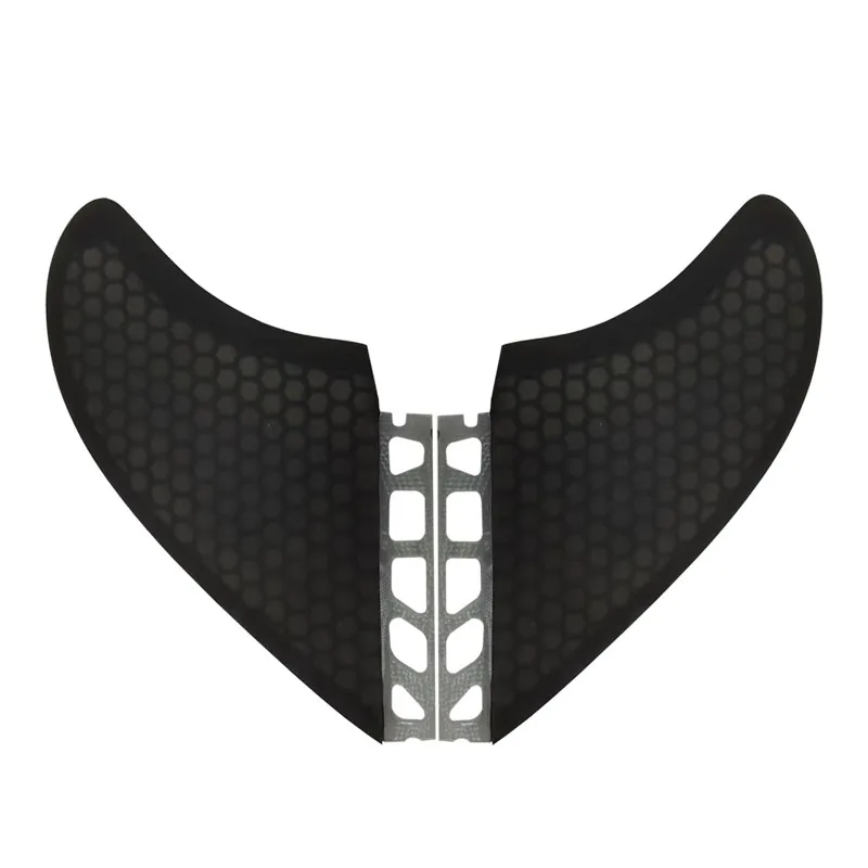 FUTURE 4-piece set of Black fiberglass honeycomb surf fins High strength and lightweight Perfect for shortboard/longboar