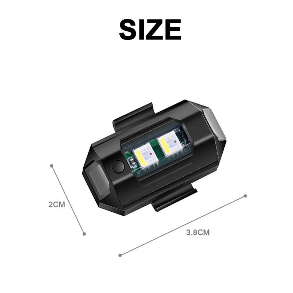 3/7 colori luci stroboscopiche a LED luce lampeggiante ricaricabile luci a LED avvertimento per auto luce stroboscopica per droni moto aerei