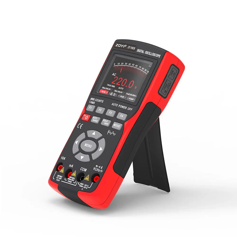 

B50 ZT-702S 2In1 Digital Oscilloscope Multimeter Real-time sampling rate 48MSa/s True RMS 1000V Tester with 2.8" screen