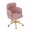 Anchor Gaming Chair Light Luxury Bedroom Girls Makeup Chair Gold Lift Feet Textured Material Office Computer Chair 5