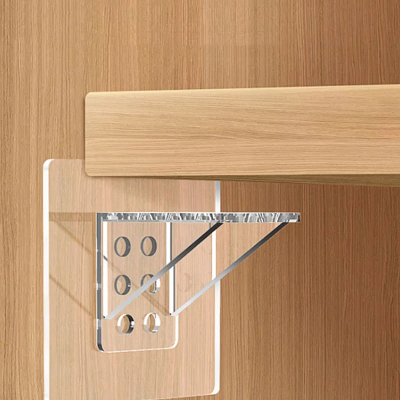 Adhesive Shelf Support Pegs For Kitchen Bedroom Closet Cabinet Shelf Support Clips Wall Hanger Sticker Bracket Holder adhesive hook closet shelf 2/4pcs