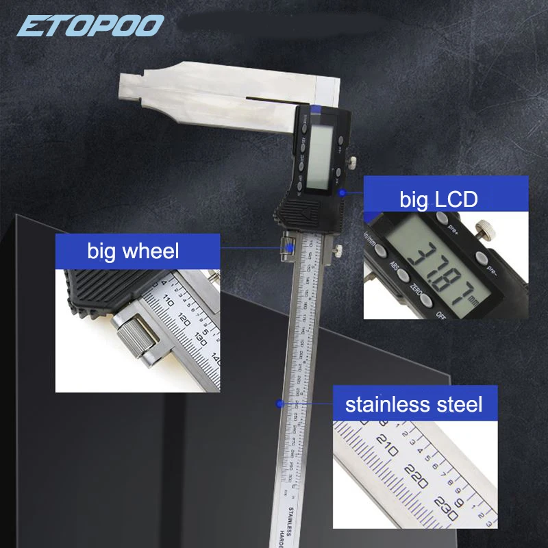 300mm 12inch Long Jaw Digital Vernier Caliper With 150mm Long Jaw 0