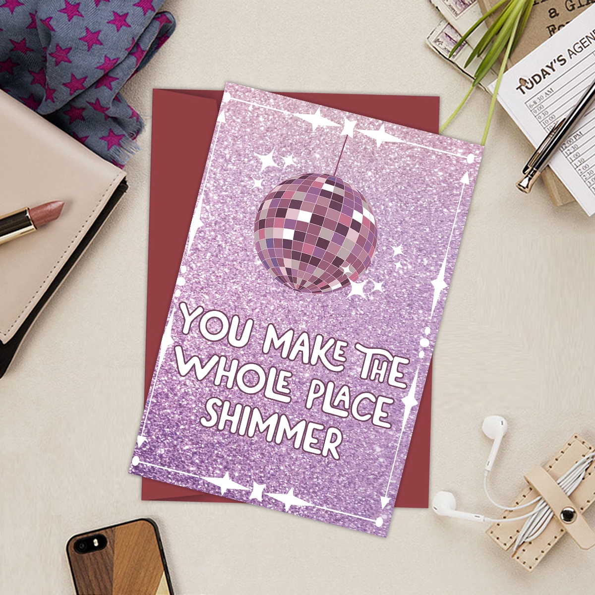 

1PC Funny Birthday Card For Singer Fans,Singer Birthday Card,Funny Card Gift For Singer,You Make The Whole Place Shimmer