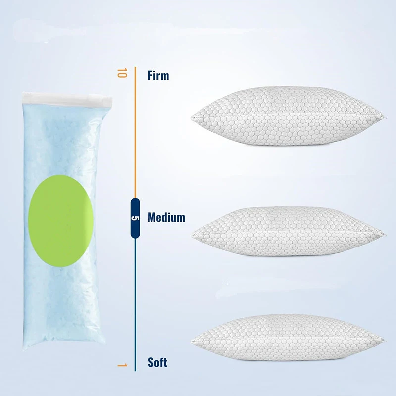 Cooling Bed Pillows for Sleeping Shredded Memory Foam Pillows Adjustable Firm Pillows for Side Back and Stomach Sleepers 5