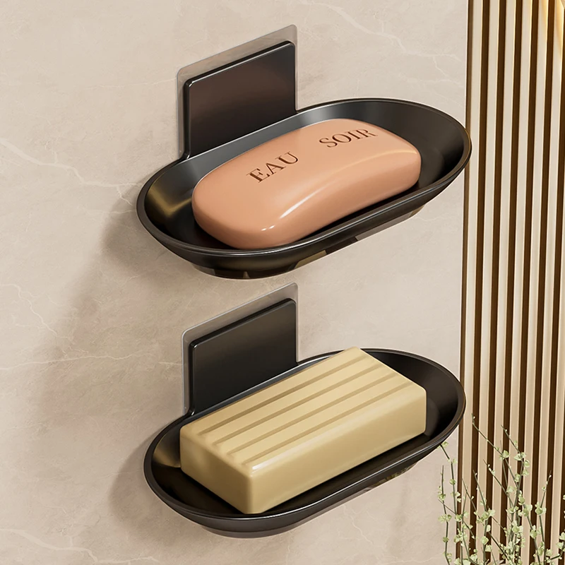 Bathroom Aluminum Alloy Soap Dish Free-Punching Wall Mounted Soap Sponge Holder Organizer Accessories Kitchen Soap Holder