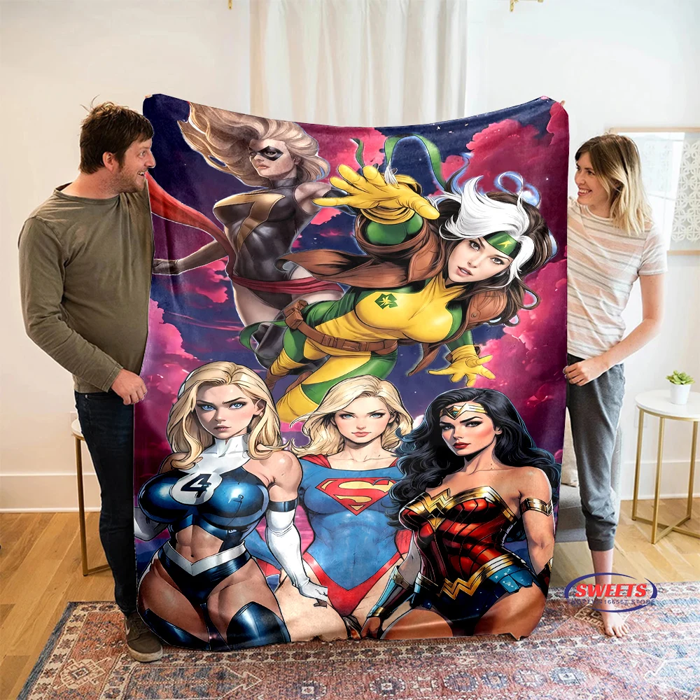 New Arrival! Classic Wonder Woman Blanket Sofa Bed Four Seasons Soft Fluffy Quilt Blanket Flannel Throw Outdoor Leisure Nap Gift 5