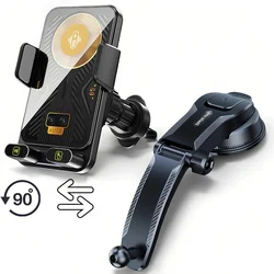 Universal 15W Wireless Car Phone Charger Holder with 360° Rotation (Sucker Edition)