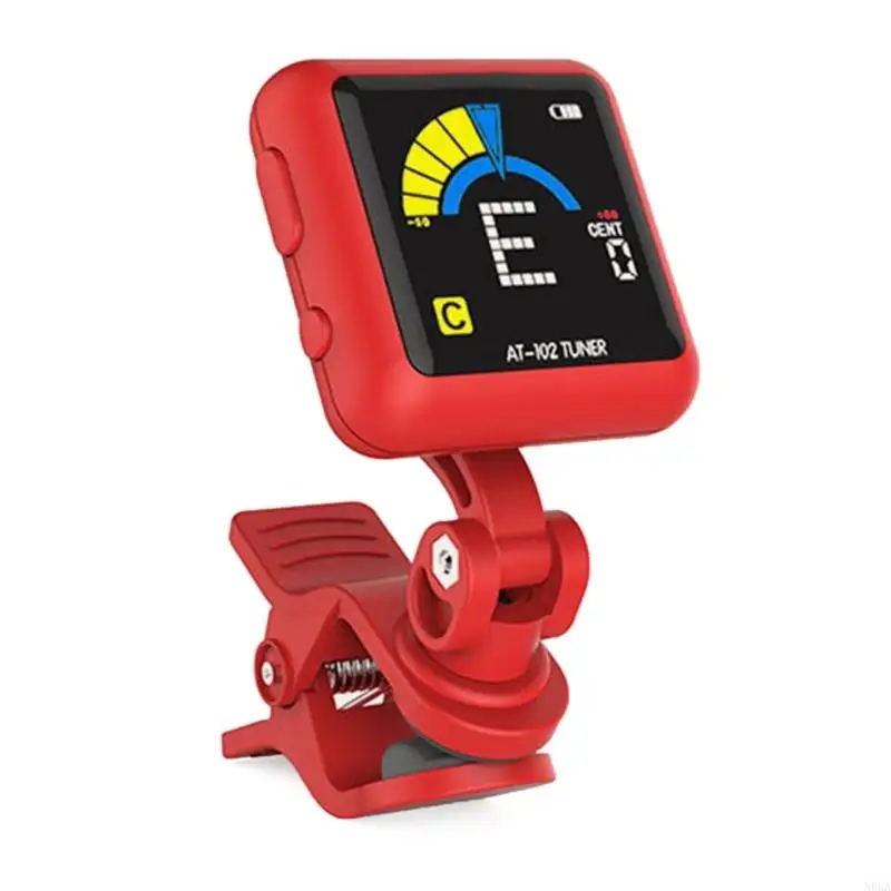 N0HA Guitar Tuner Professional Clip-On Tuner with Clear LCD Display Rechargeable Digital Electronic Guitar Accessories