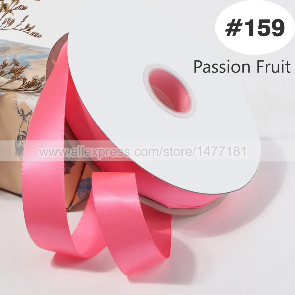Luxurious Pink Double Face Satin Ribbon - 100% Polyester Silky Tape