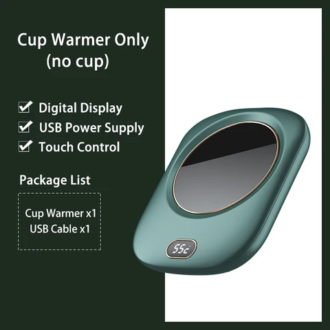 Coffee Cup Warmer 3 Temperature Settings Beverage Mug Warmer for Cocoa Tea Water Milk for Home Office Desk Use Heating Plate