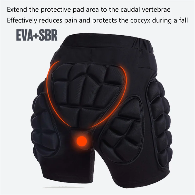 Ski Protective Gear Ski Hip Protector Pants Fall Prevention Butt Roller Skating Ice Scooter Sports Children's Protective Gear Knee Elbow Wrist Pads