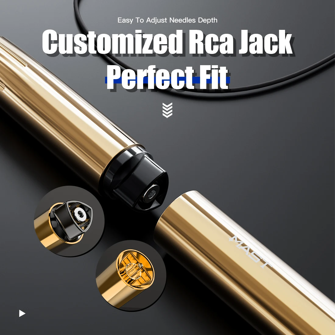 45タトゥー-回転式ワイヤレスタトゥーマシン,3モードバッテリー