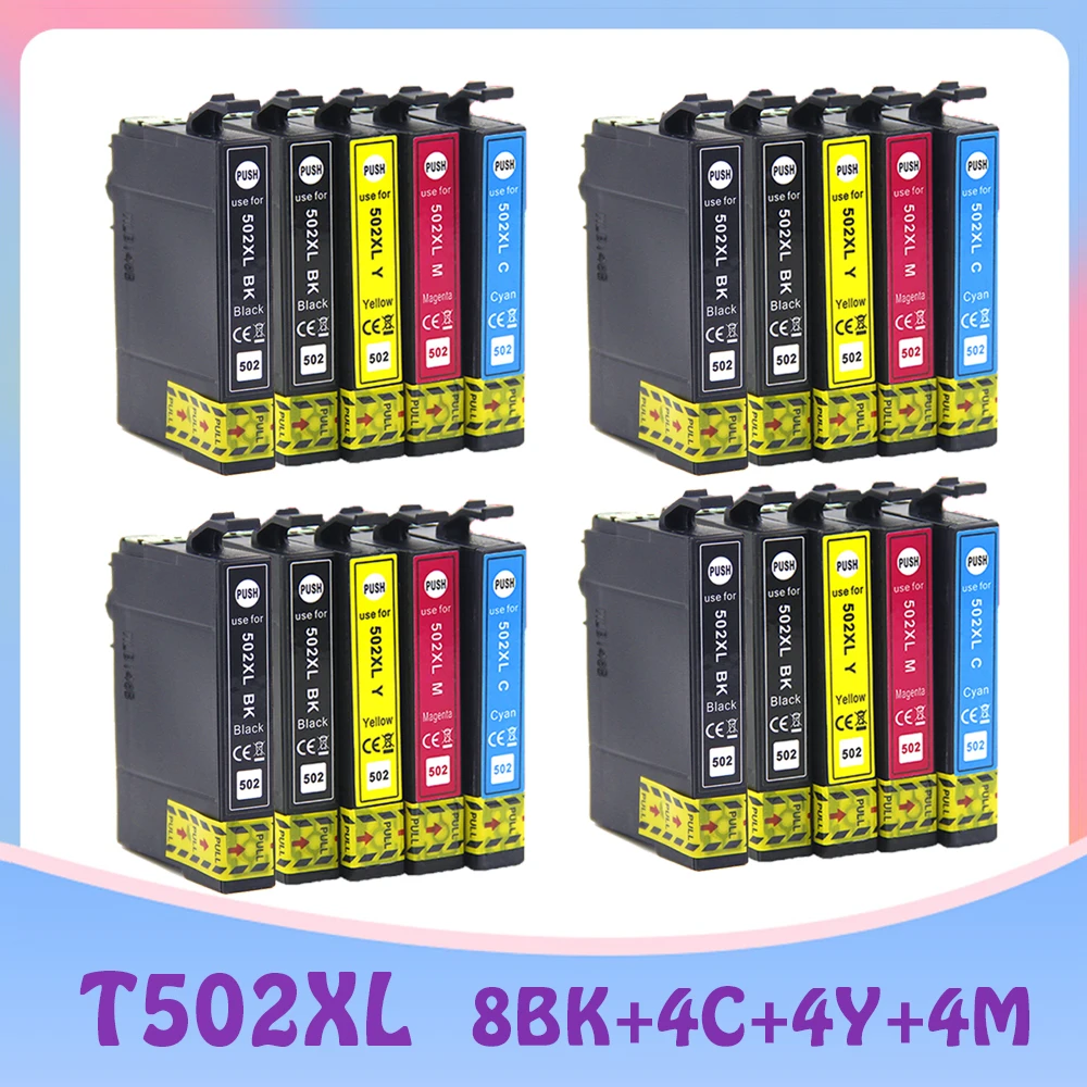 Cartucho de Tinta Completo com Chip Compatível para Impressoras Epson Xp5100 Xp5105 Wf2860 Wf2865 T502xl 502 502xl - Imagem 3