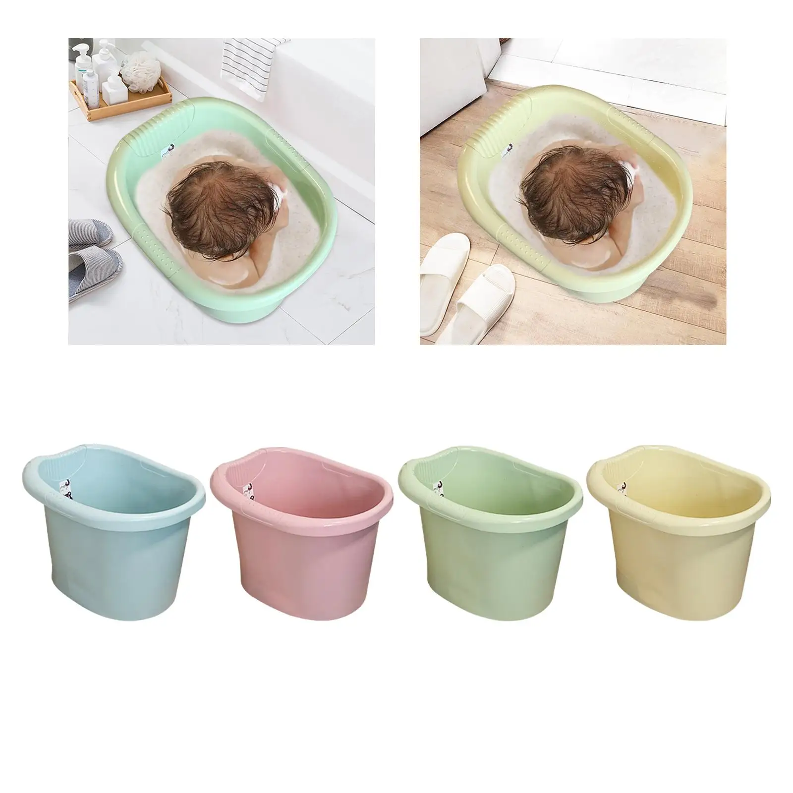 Baby Bath Tub Non Slip Bathing Seat Infant Bathtub for Toddlers Boys Newborn 4