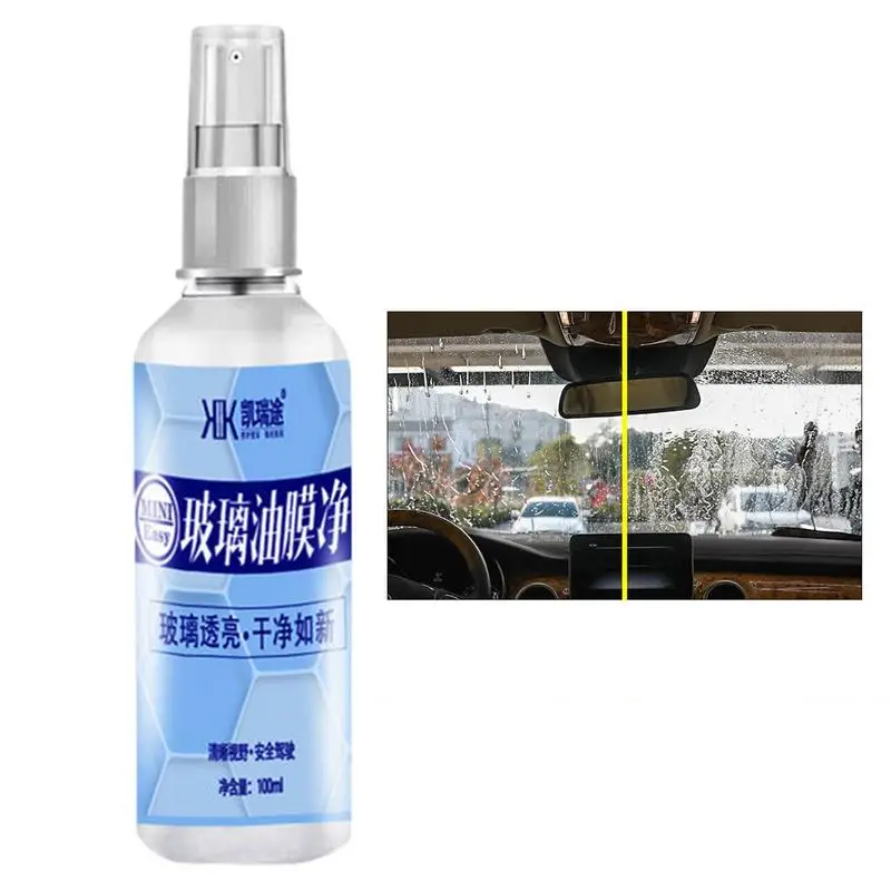 

Windshield Oil Film Remover Car Windshield Cleaner Glass Cleaner 100ml Glass Stripper Water Spot Remover Rainproof Agent Glass