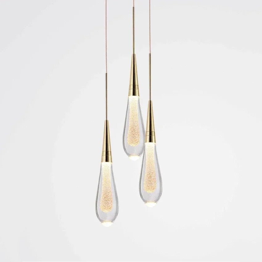 Modern Led crystal chandelier for villa restaurant living dining room staircase hallway lobby home decor