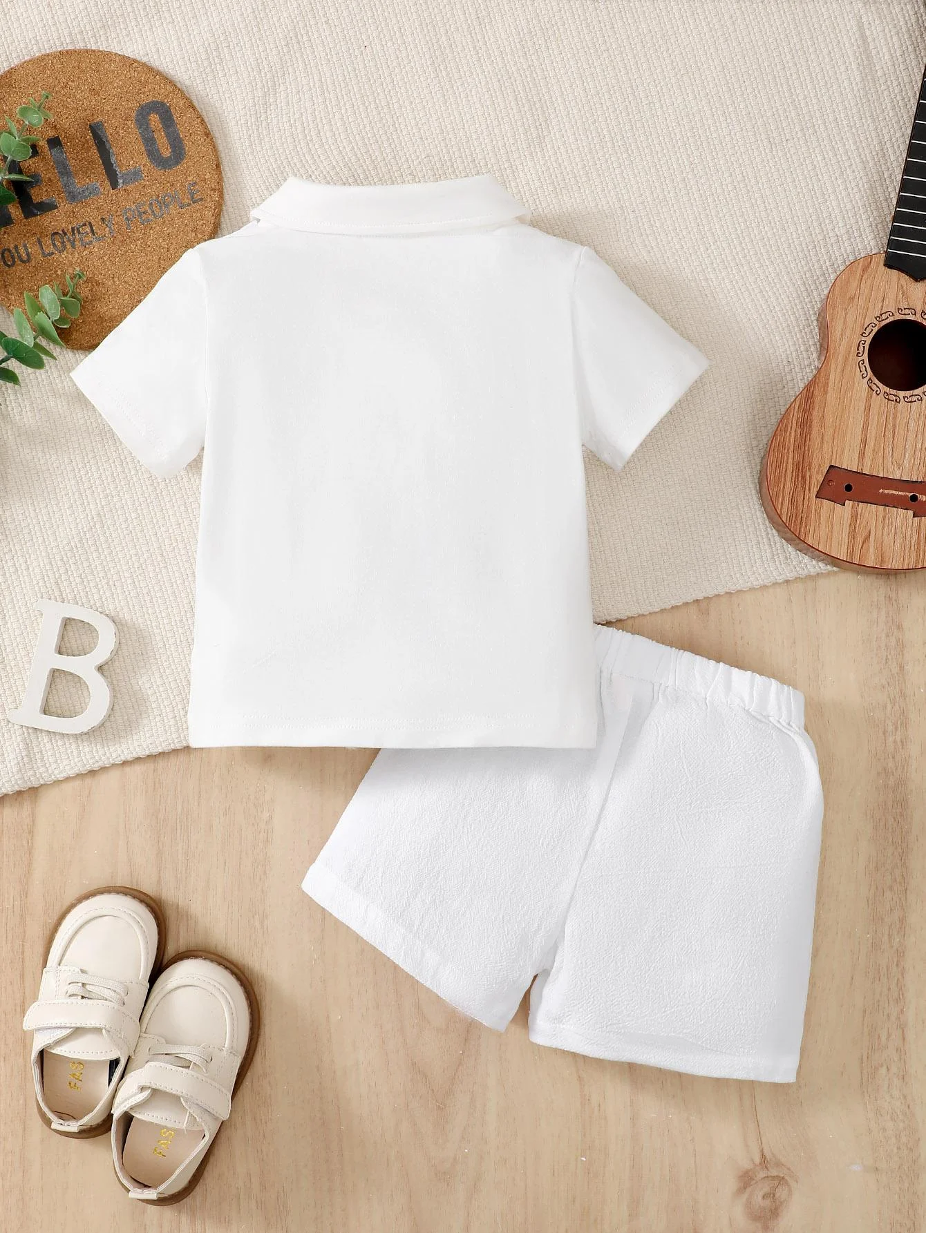 Fashion Summer 2PCS Male Infant Formal Dress Short Sleeve Shirt+Shorts Set With Bow Tie Preschool Set For 0-2Y Newborns Wearing 2