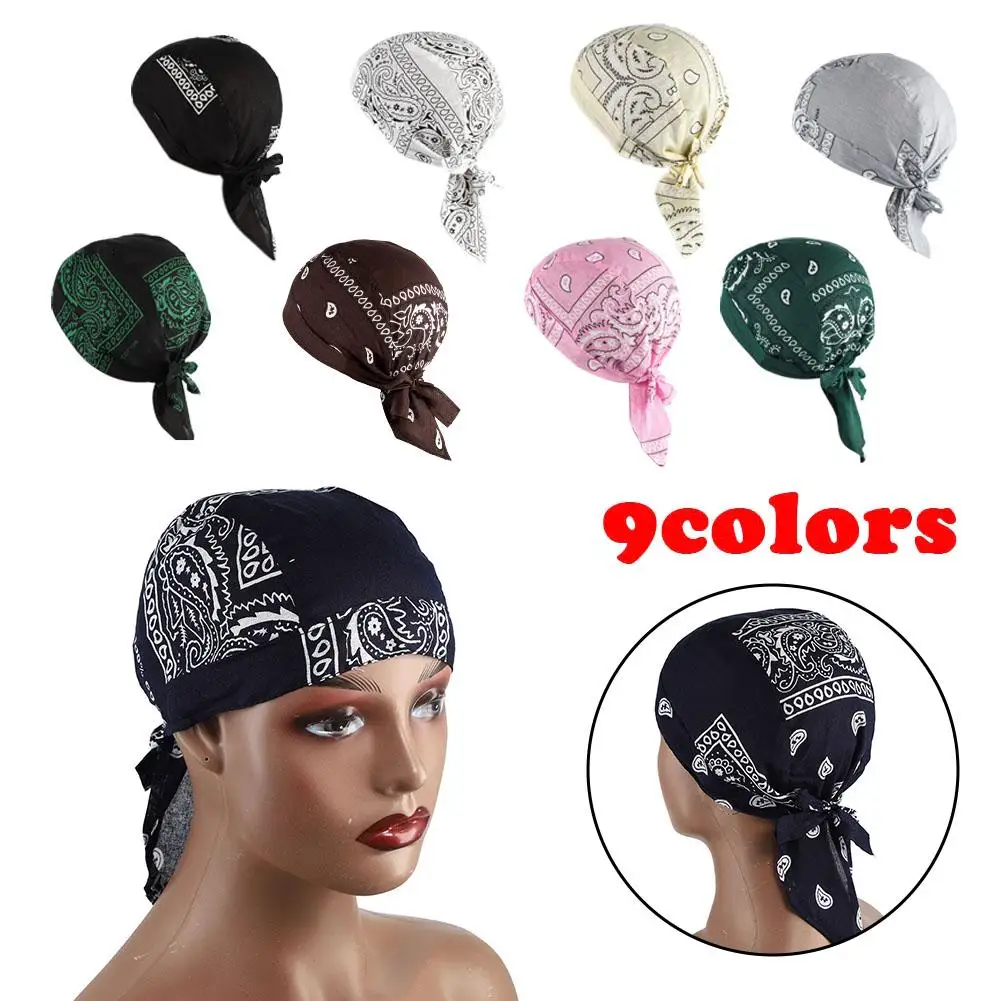 Unisex Quick Dry Pure Cycling Head Scarf Summer Men Running Riding Bandana Pirate Cap Helmet Liner Cycling Hat Headband 2