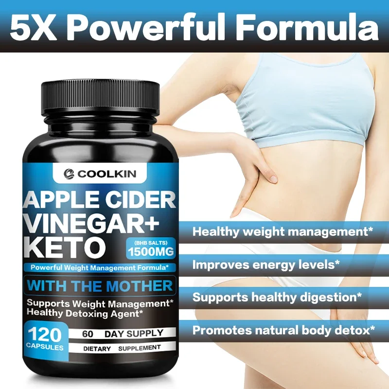 Apple Cider Vinegar Capsules + Keto Supports Weight Management Appetite Suppressant