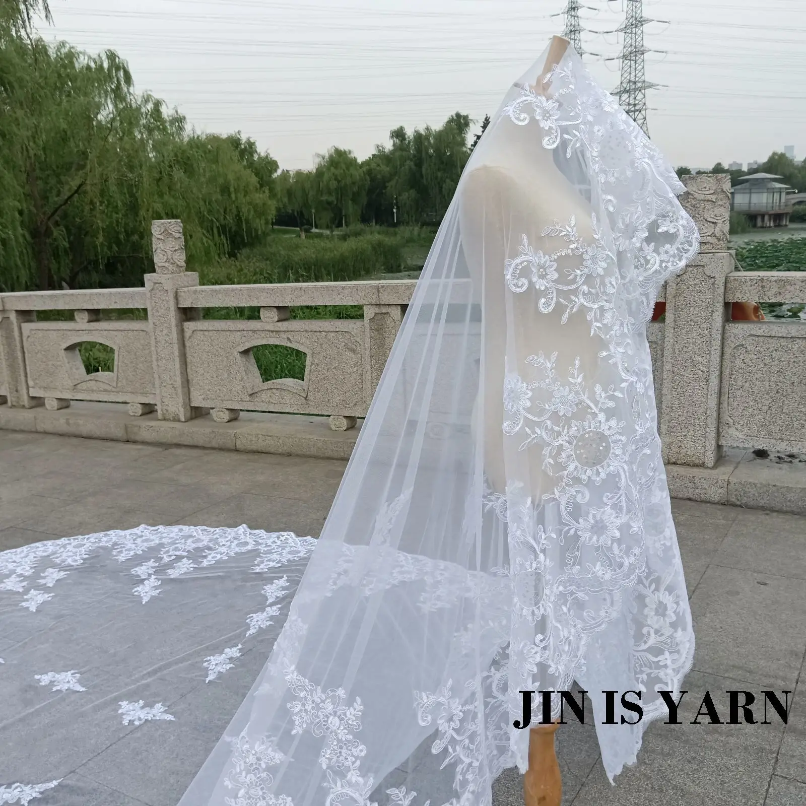 Luxury Cathedral Length Bridal Veils 3m/4m/5m Long Vestido De Noiva Longo Wedding  Veil Ivory Or White Bridal Veil - AliExpress