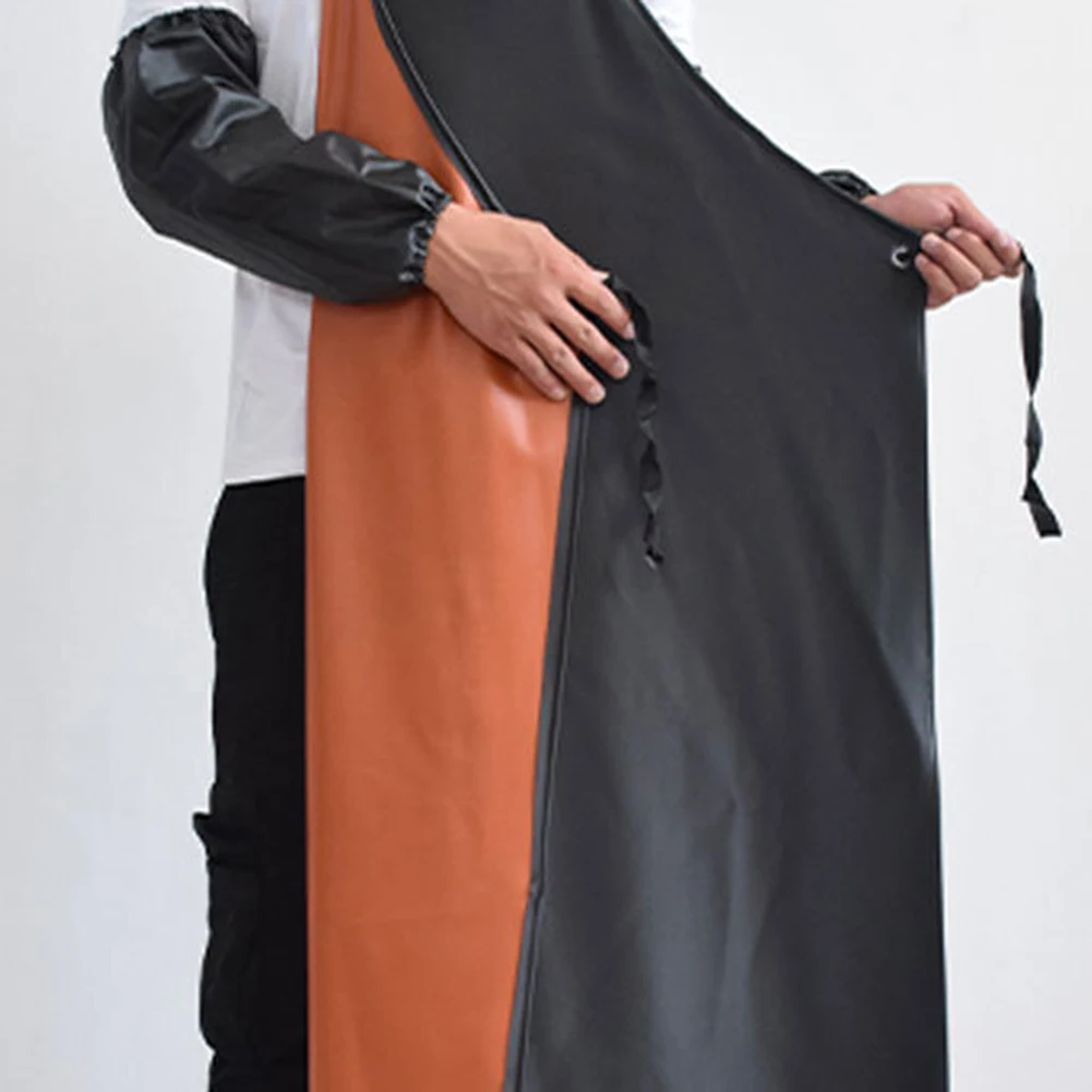 TBP Delantal De Piel Sintética Para Peluquería Para Hombres Y Mujeres, Delantal Impermeable Para Corte De Pelo, Delantal De Trabajo Resistente, Ideal Para Chef, Carnicero, Peluquería, Lavado De