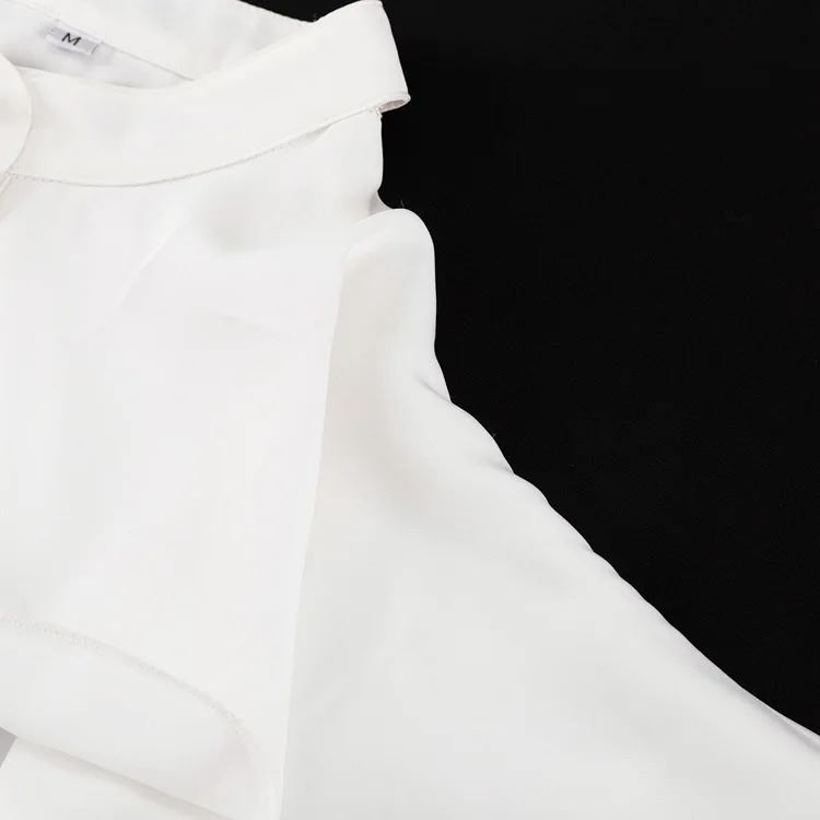 Blusa informal blanca con volantes para mujer, estilo patchwork, con hombros descubiertos, elegante, lisa, de cintura alta, estilo urbano, de verano