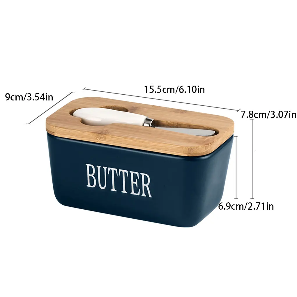 Ceramic Butter Dish And Table Butter Dish For Countertop With Easy-to-Clean With Lid