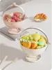 Candy Box High Footed Sphere Fruit Snack Storage Transparent Lid Dust-Proof Moisture-Proof household Office Chocolate Box 2