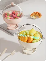 Candy Box High Footed Sphere Fruit Snack Storage Transparent Lid Dust-Proof Moisture-Proof household Office Chocolate Box 2