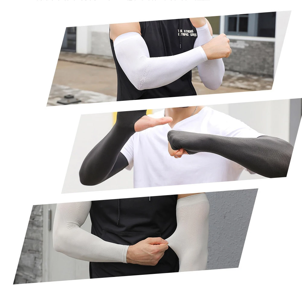 Sun protection arm sleeves ice arm sleeves Ice Silk Cycling Sleeve Arm Cover Summer Sunscreen Sleeves Anti-sunburn Sleeve Large UV Protection Cool Muff Mangas рукава