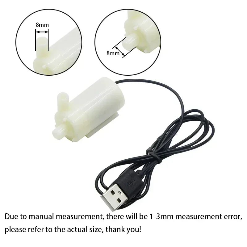 Ultra-Quiet USB Brushless Mini Submersible Pump for Hydroponics and Aquatic Circulation