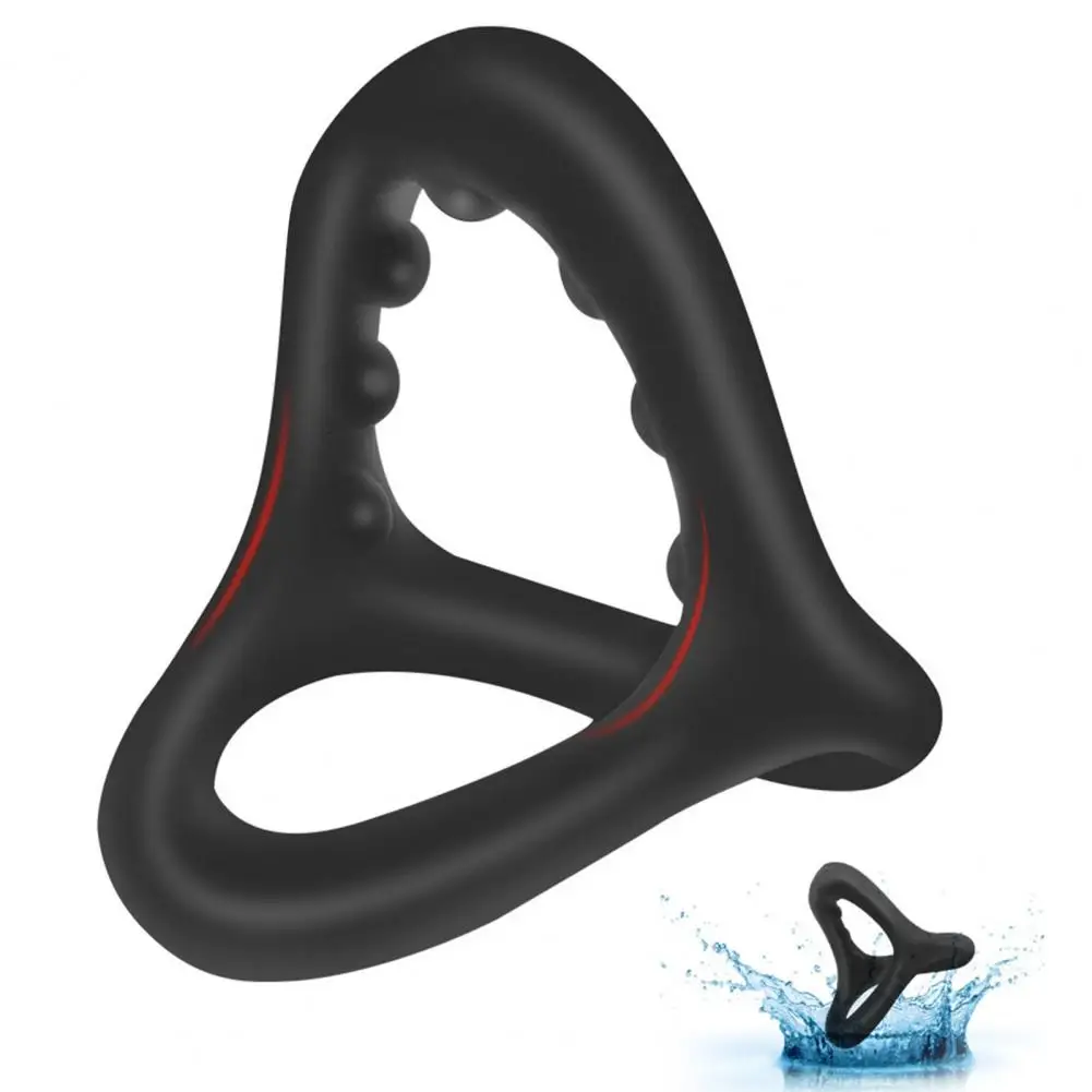 Penis Ring Soft Bumpy Stripe Improve Endurance Erection Enhancing Three-ring Long Lasting Men Sex Toy Dildo Ring Adult Products